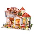 "COUNTRY HOUSE" + Doll with accessories 8368 + Children's interactive kitchen Bozhi Toys Fun Cooking 838B pink - image-0